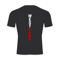WestFams Elite Compression Shirt - Back view with vertical WESTFAMS logo