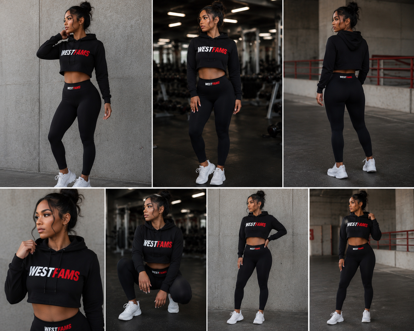 Premium cropped workout hoodie by WESTFAMS ELITE